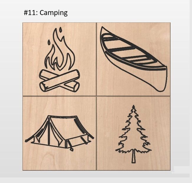 Hardwood Coaster 4 packs