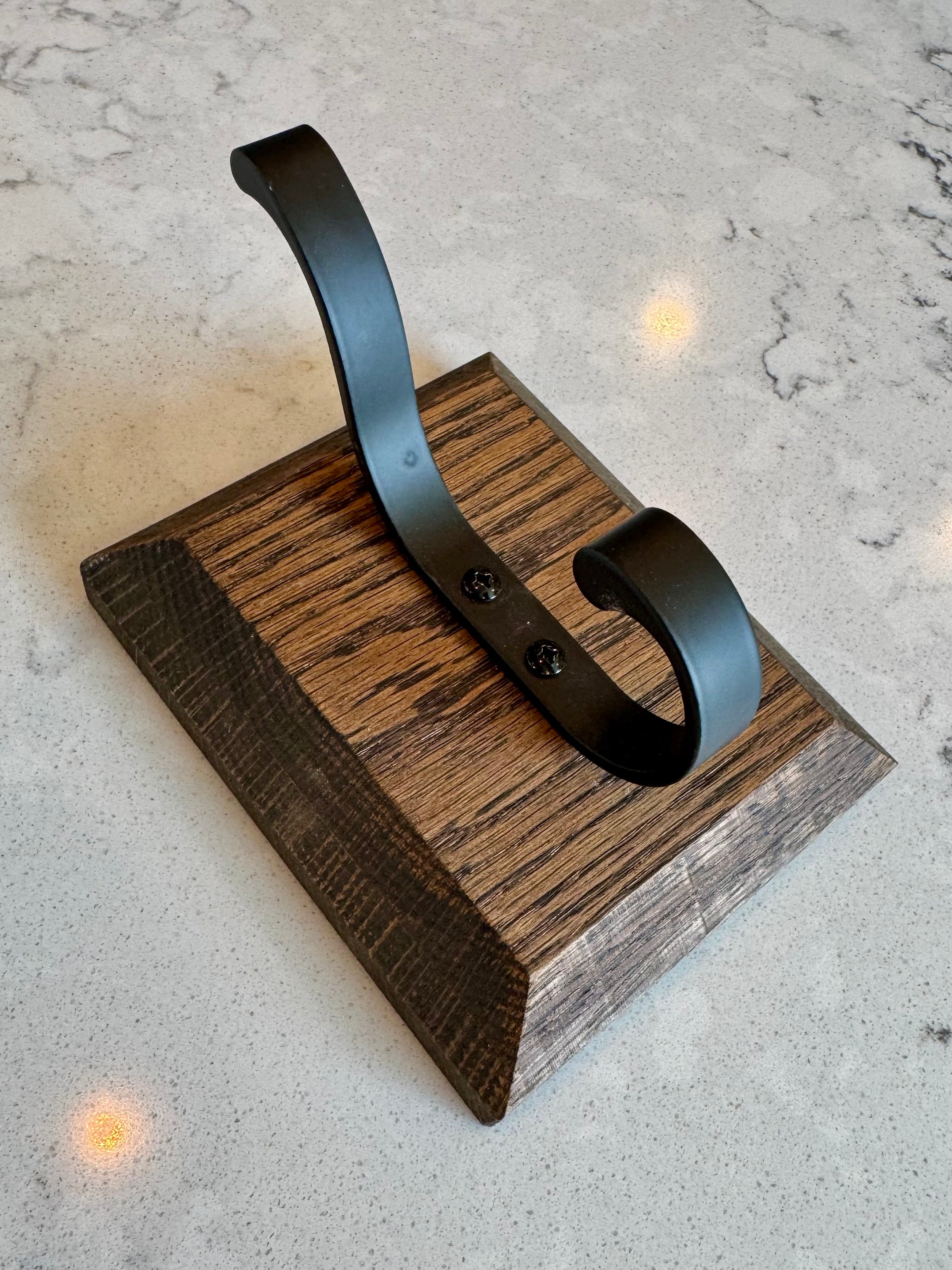 Oak Wood Coat Hook Set (4)