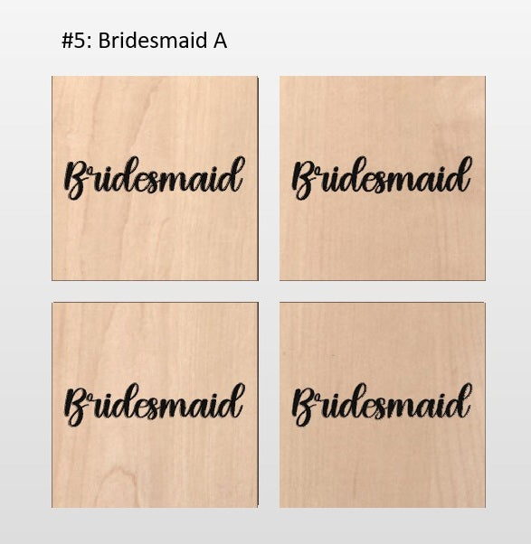 Hardwood Coaster 4 packs