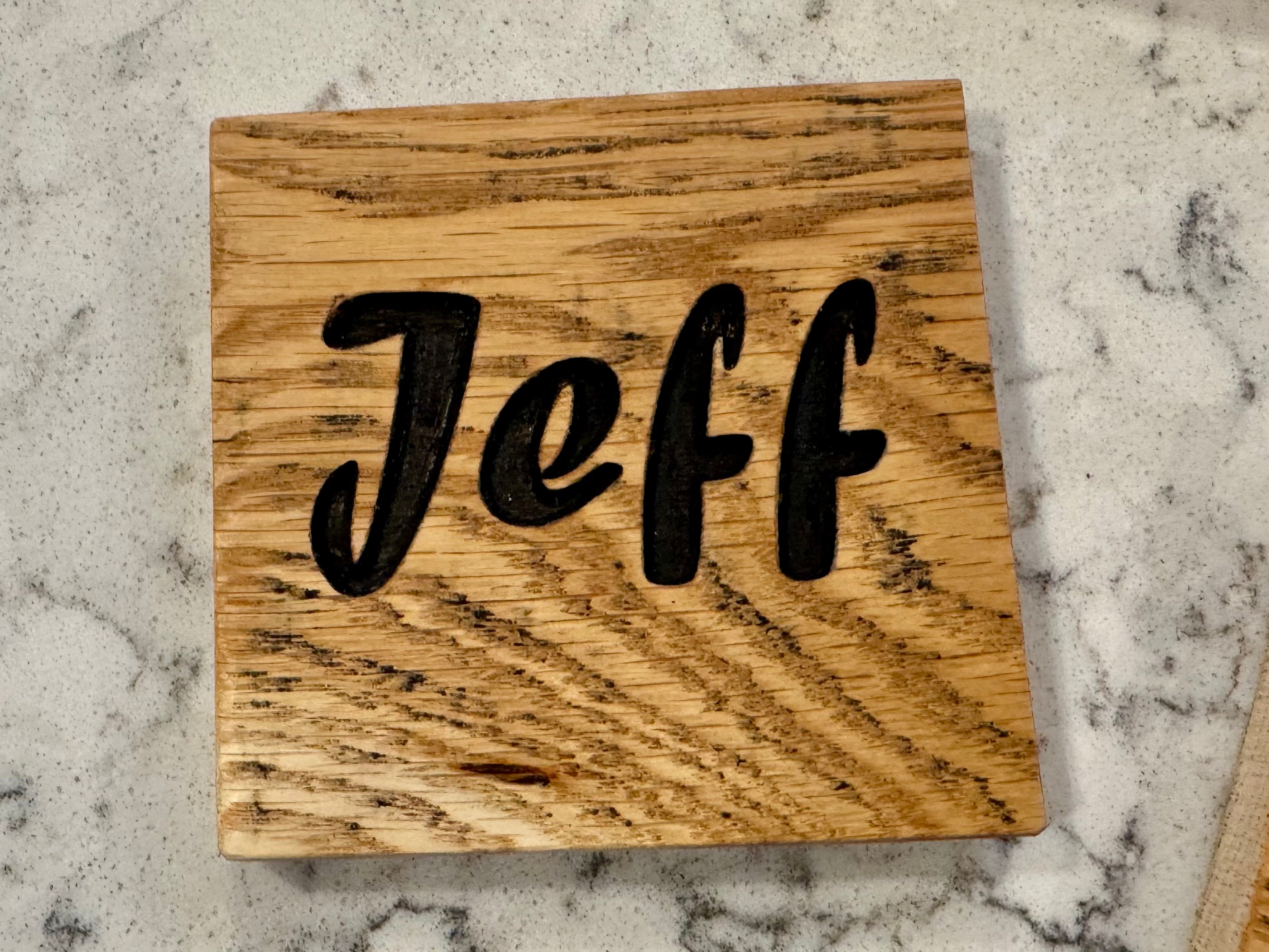 Hardwood Coasters Custom Names