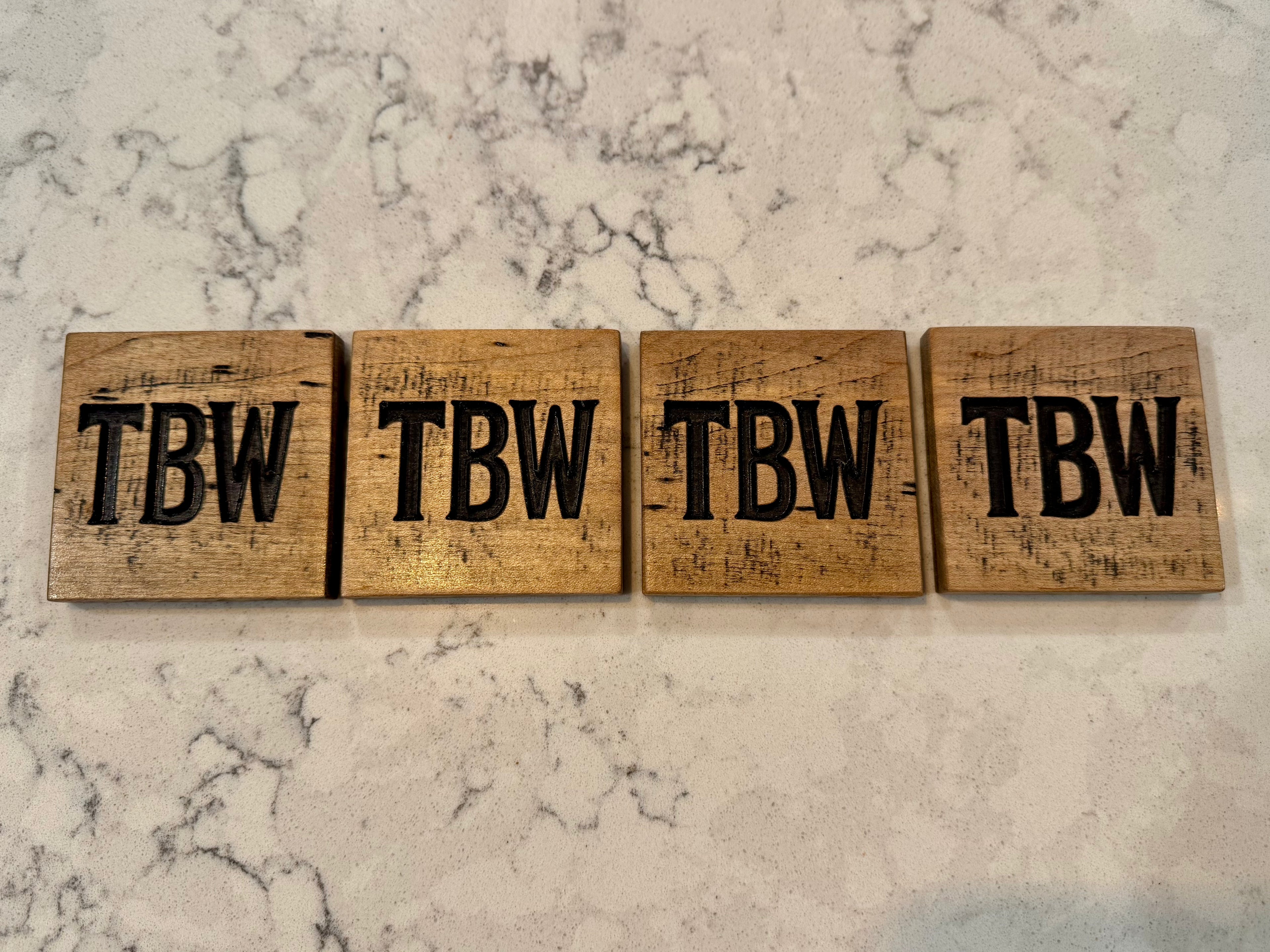 Hardwood Coasters Custom Names