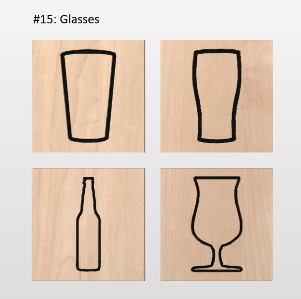 Hardwood Coaster 4 packs