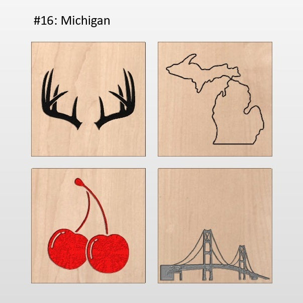 Hardwood Coaster 4 packs